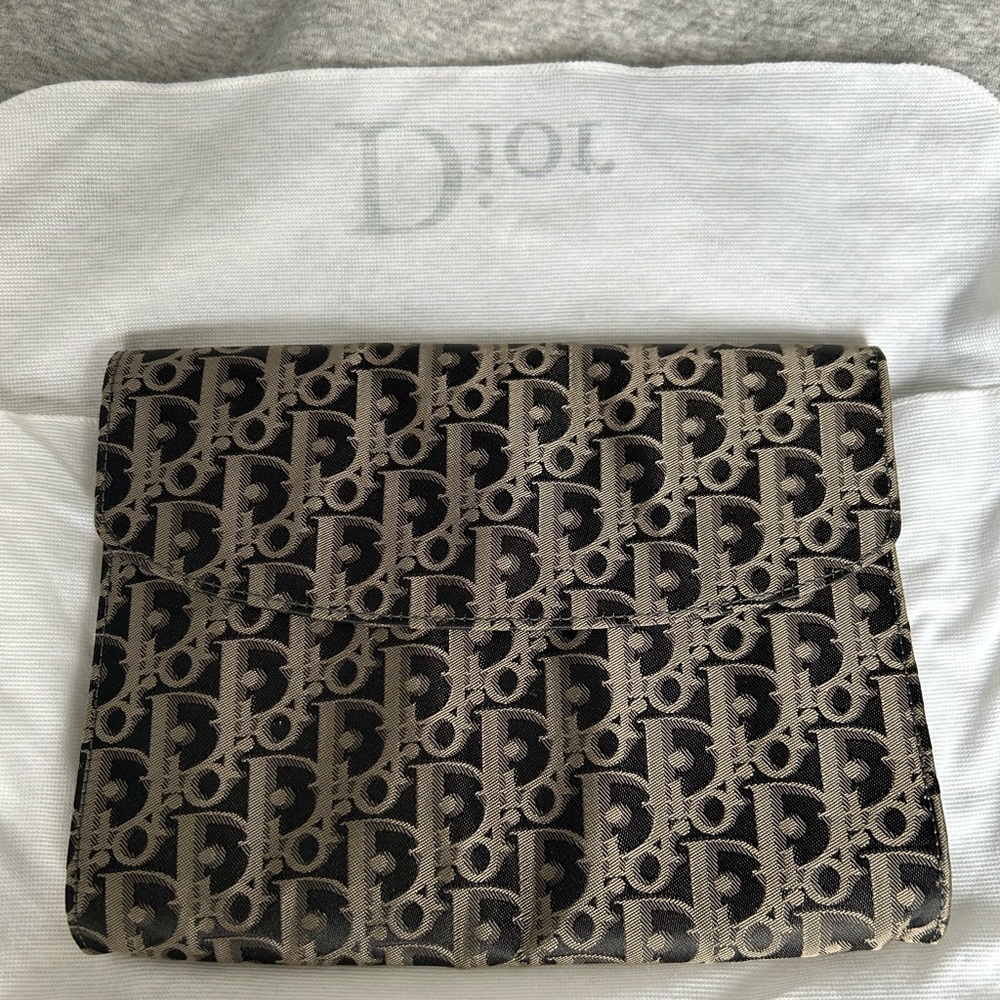 DIOR Monogram weaved fabric clutch Bag